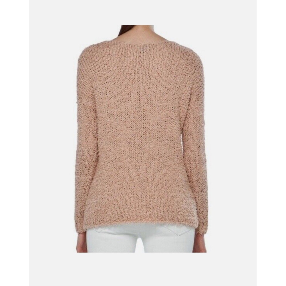 Vince Peach Shaggy Pullover Sweater Cozy Casual Open Eyelash Knit Size Small‎